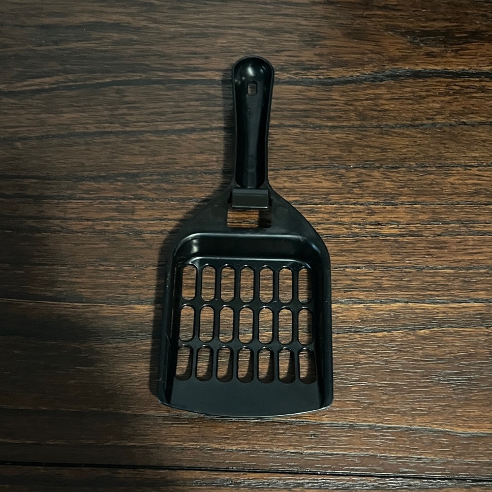 New $2 Add-On Cat Litter Scoop Black Plastic Pet Supplies Feline Accessory